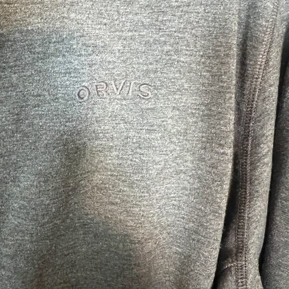 Orvis Sweater Mens XL Gray 1/4 Sweatshirt Stretch Casual Long Sleeve - Picture 10 of 10